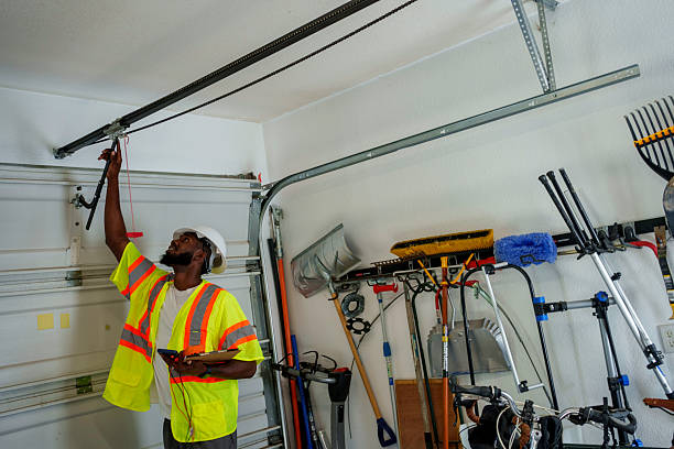 Professional Garage Door Panel Replacement technician working in Pottsville, PA